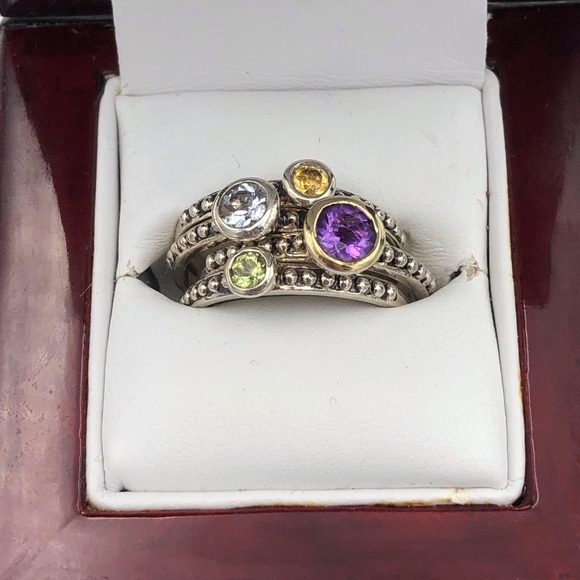 Town & Country Sterling & Gemstone Stacking Rings​ - Picture 1 of 3